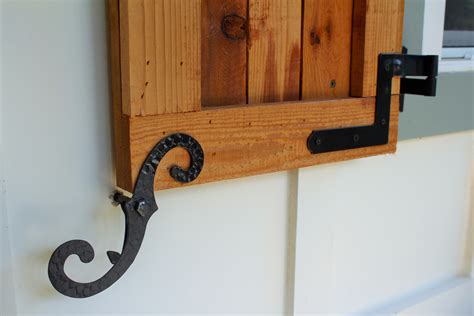 wooden shutter brackets